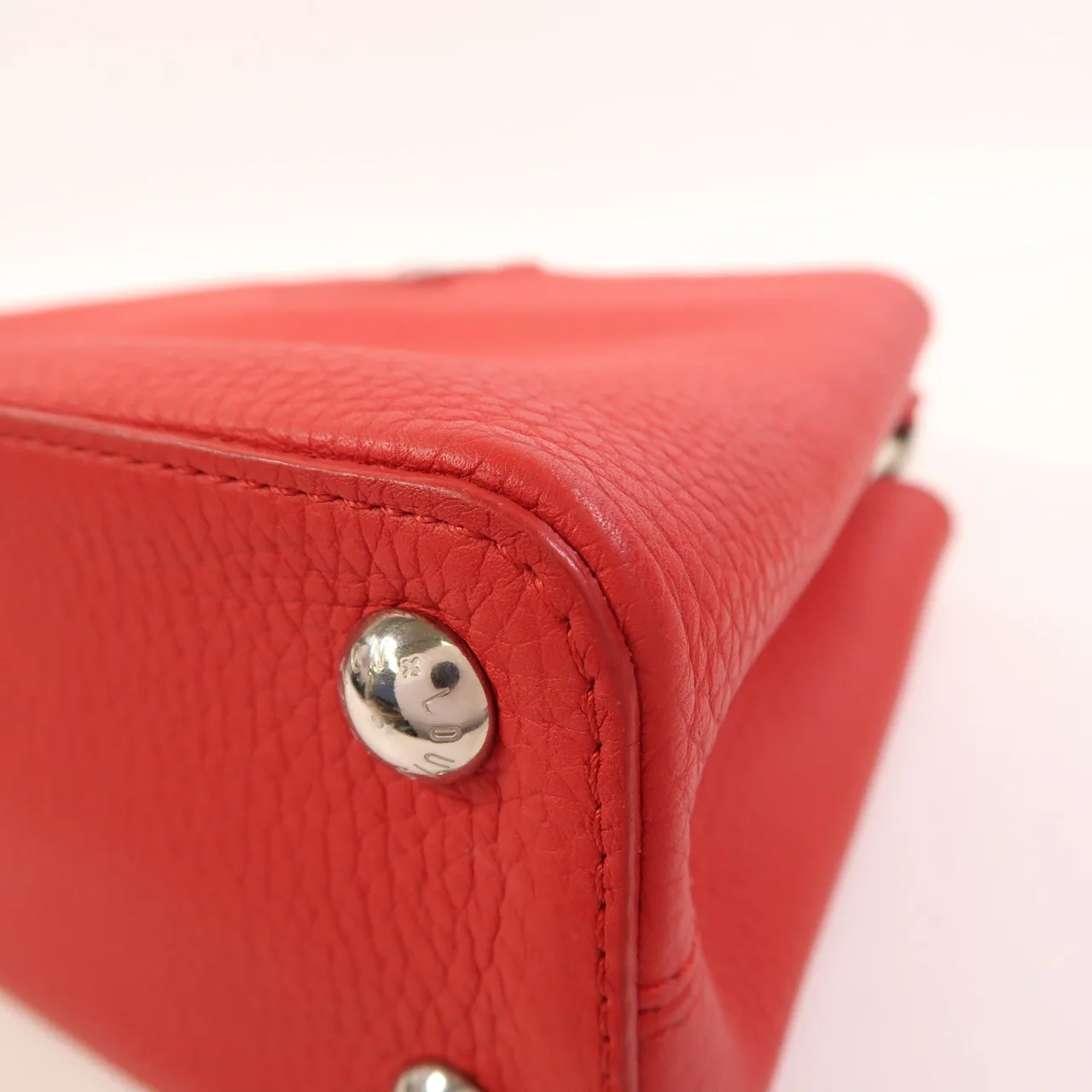 LOUIS VUITTON Capucines M94754 2-Way Bag Calfskin 紅色 / Red Calfskin Rank A - Thumbnail 9