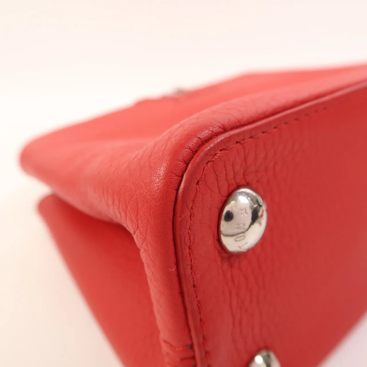 LOUIS VUITTON Capucines M94754 2-Way Bag Calfskin 紅色 / Red Calfskin Rank A - Thumbnail 10
