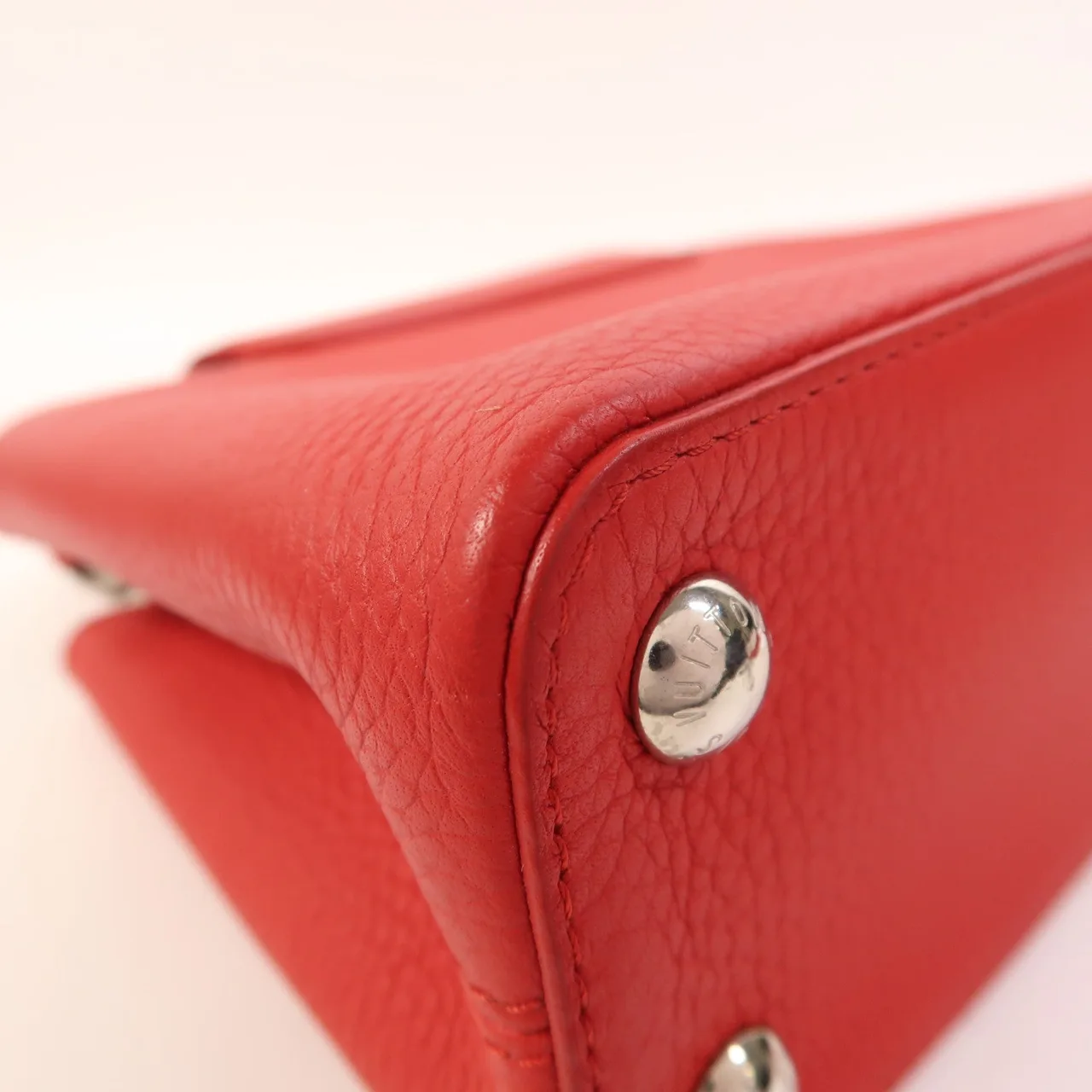 LOUIS VUITTON Capucines M94754 2-Way Bag Calfskin 紅色 / Red Calfskin Rank A - Thumbnail 12