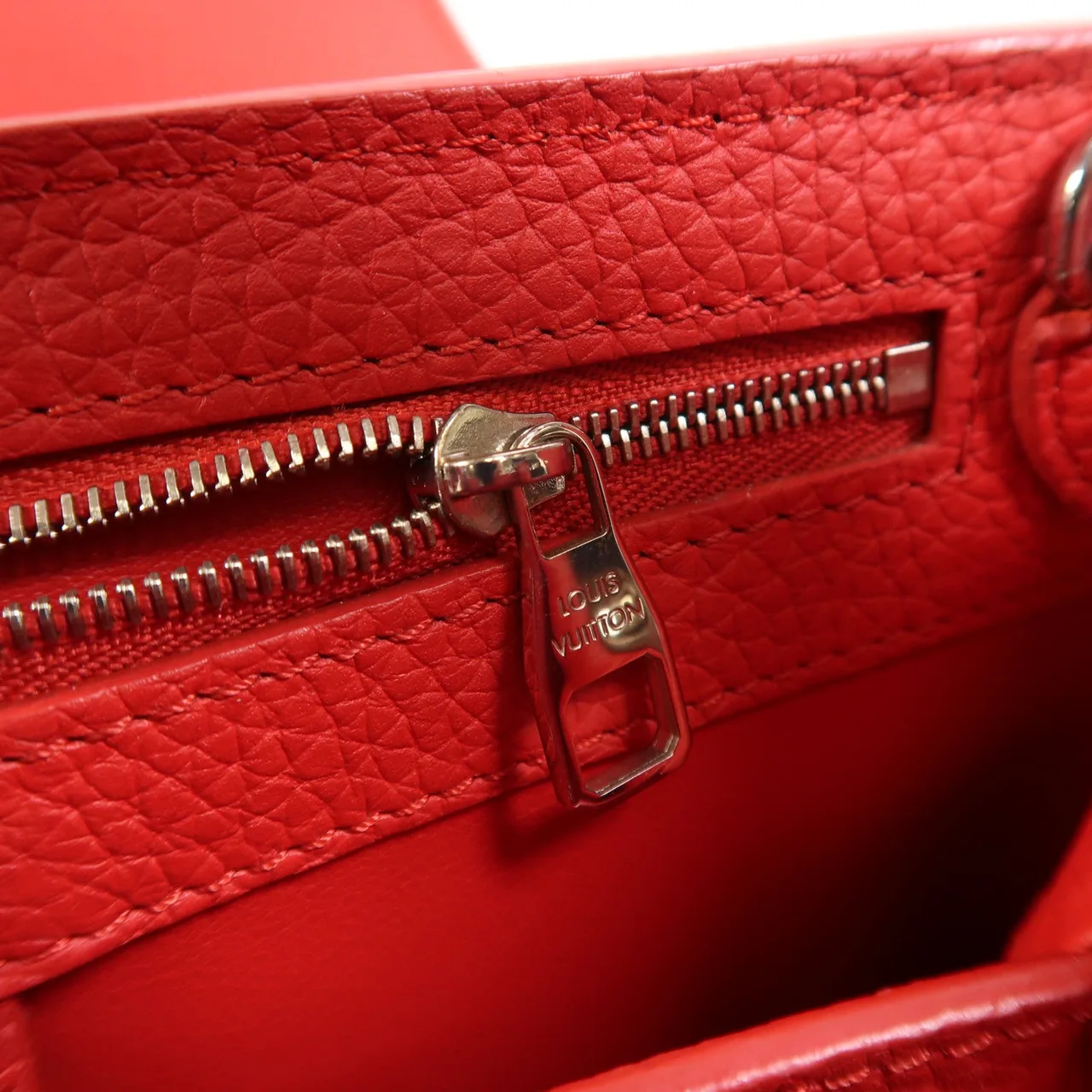 LOUIS VUITTON Capucines M94754 2-Way Bag Calfskin 紅色 / Red Calfskin Rank A - Thumbnail 14