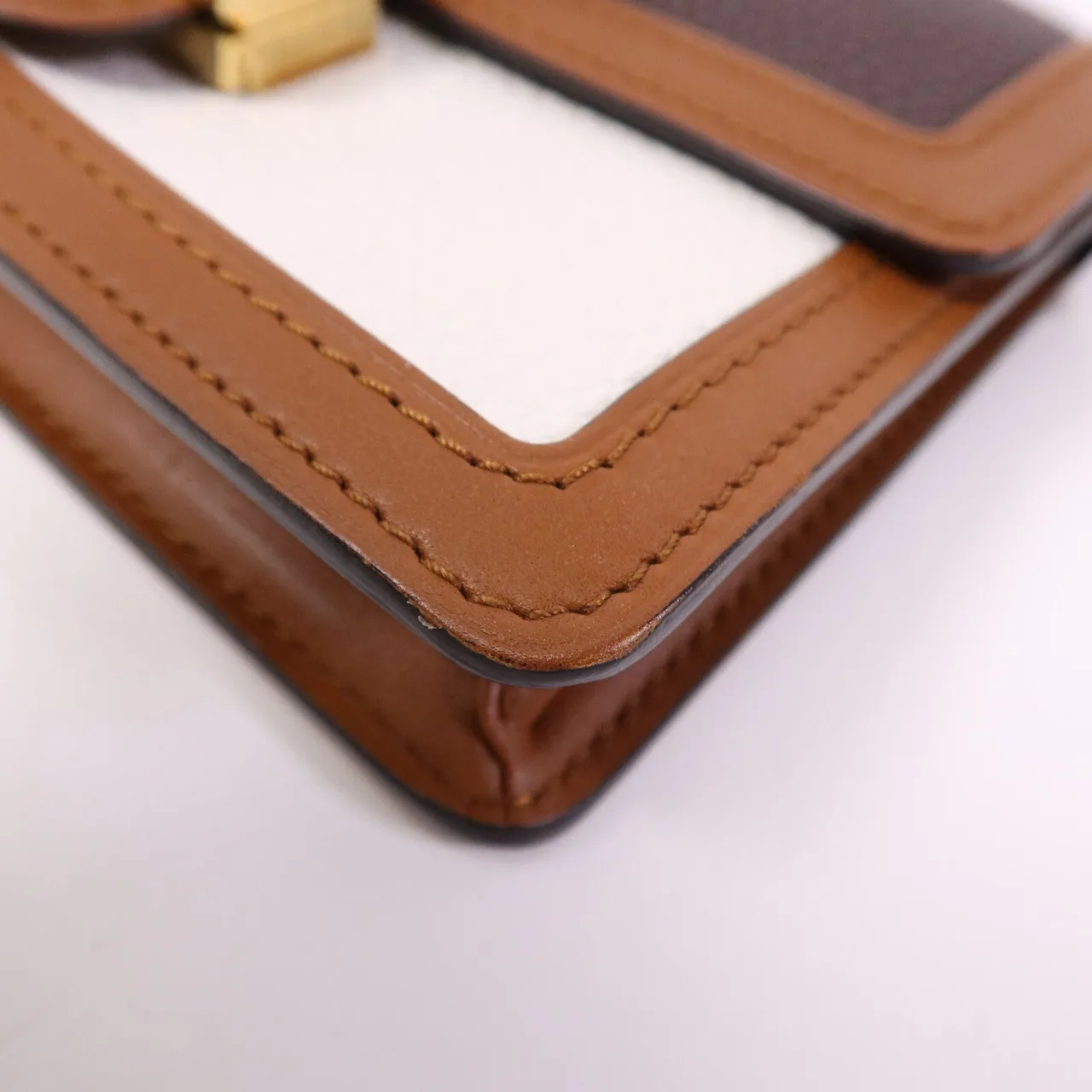 LOUIS VUITTON Dauphine M58881 Belt Bag Calfskin 棕色 / 白色 Calfskin Rank A - Thumbnail 10