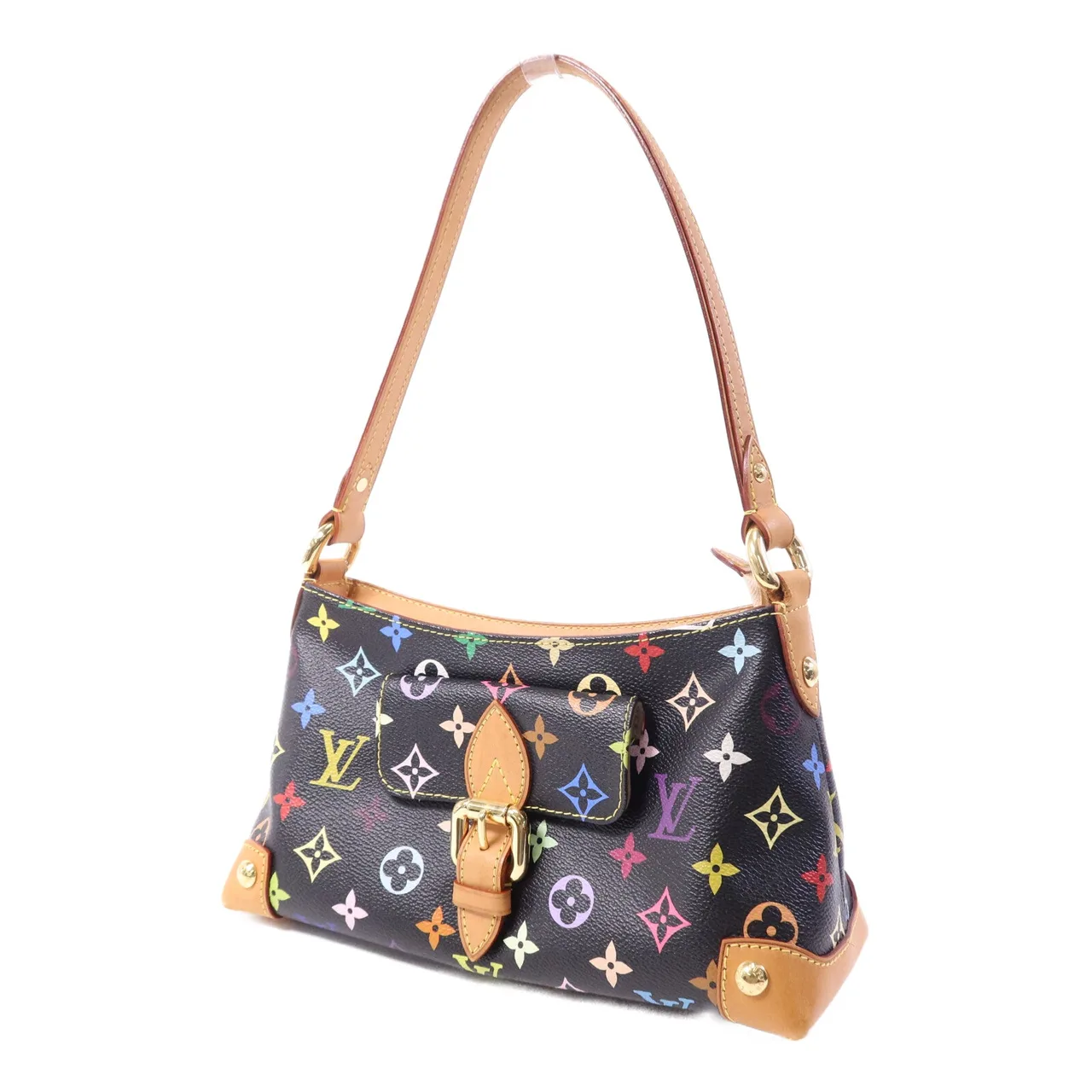 LOUIS VUITTON M40099 Shoulder Bag Coated Canvas 黑色 / Multicolor Coated Canvas Rank B - Thumbnail 3