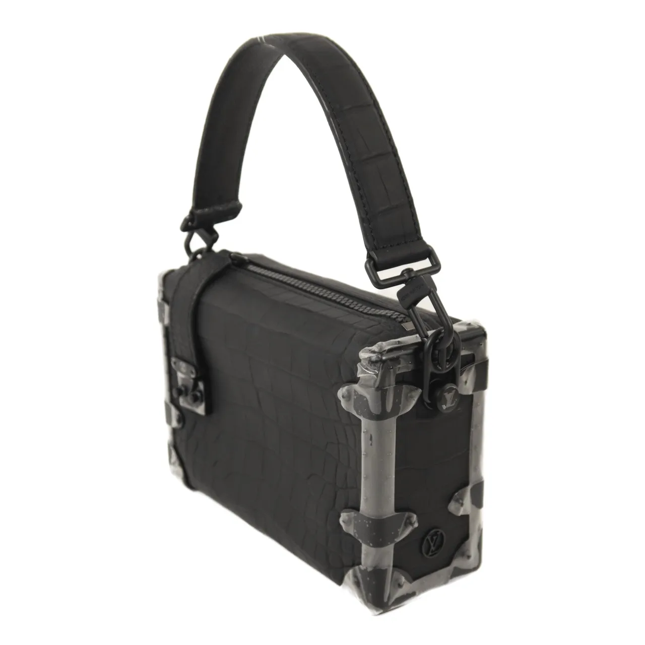 LOUIS VUITTON Side Trunk N85811 2-Way Bag Leather 黑色 / Black Leather Like New - Thumbnail 3