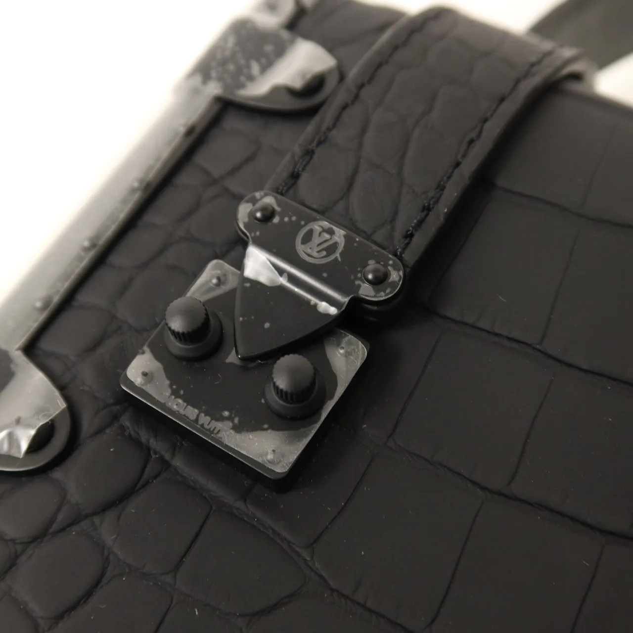 LOUIS VUITTON Side Trunk N85811 2-Way Bag Leather 黑色 / Black Leather Like New - Thumbnail 6