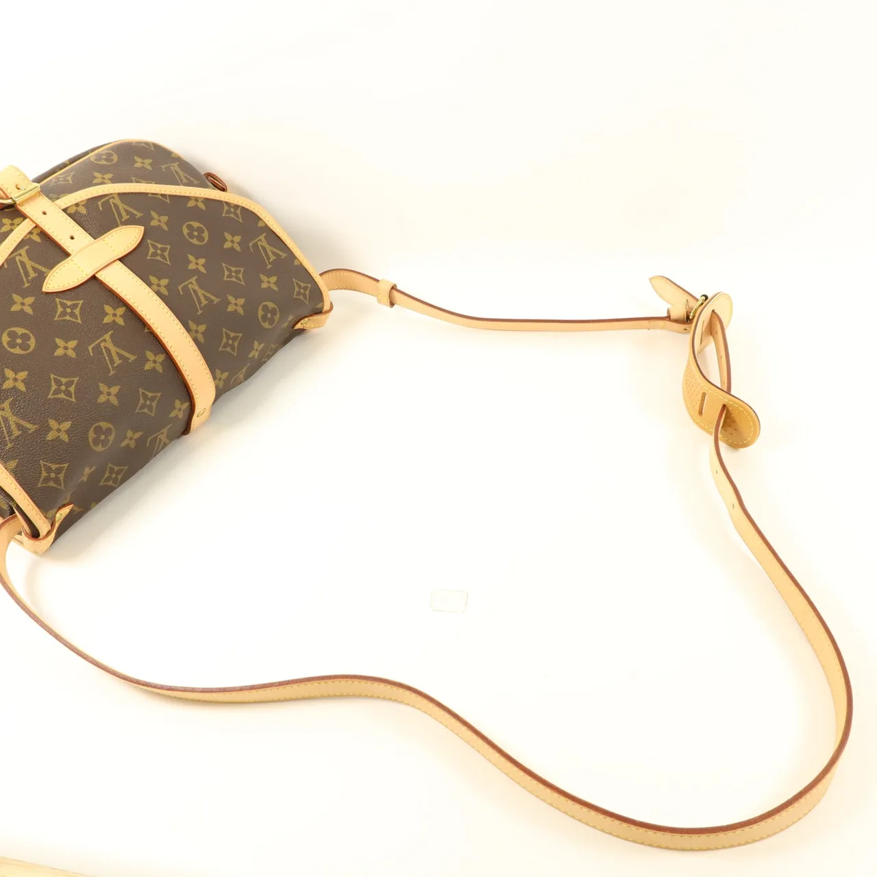LOUIS VUITTON Saumur M42256 Shoulder Bag Coated Canvas 棕色 Coated Canvas Rank A - Thumbnail 5