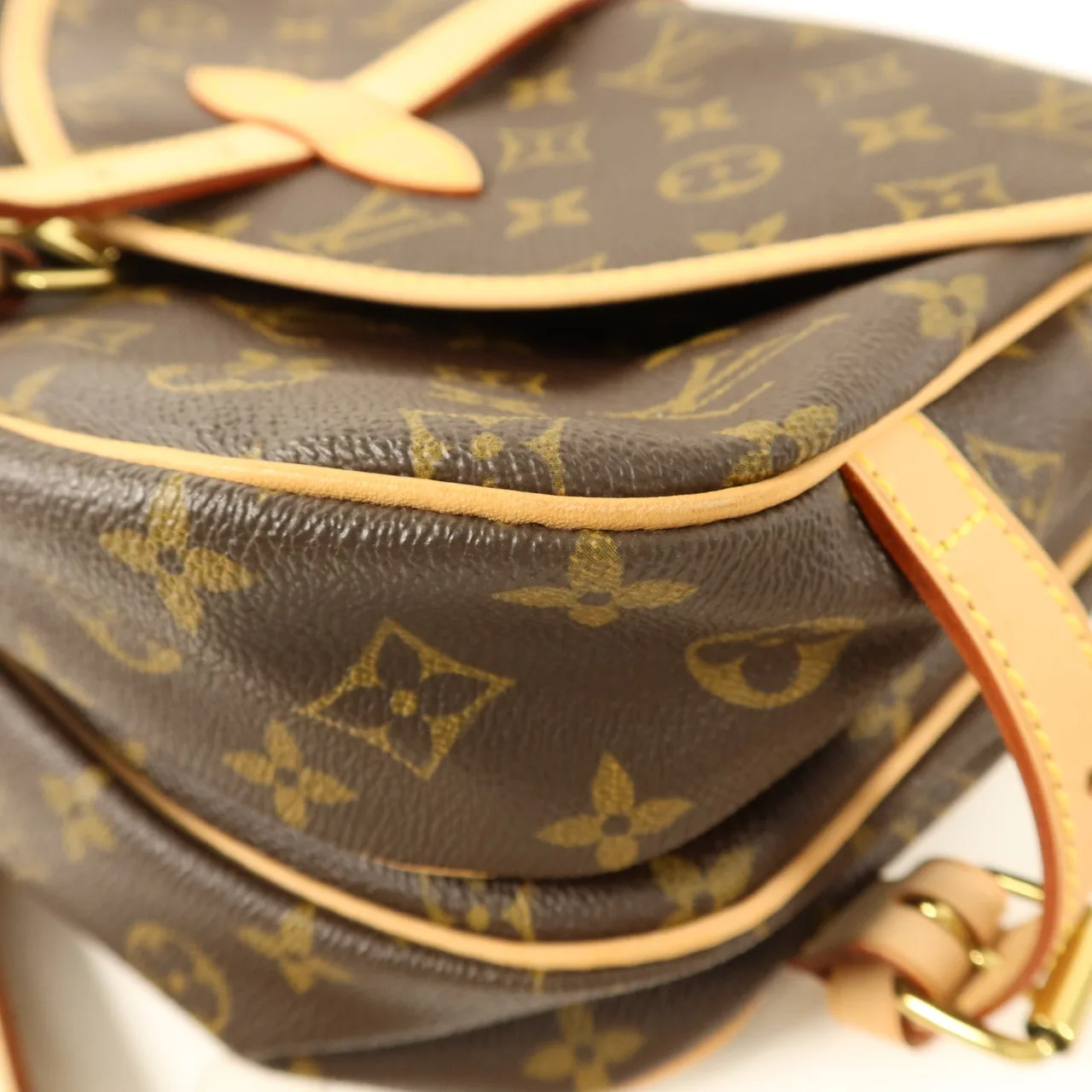 LOUIS VUITTON Saumur M42256 Shoulder Bag Coated Canvas 棕色 Coated Canvas Rank A - Thumbnail 15