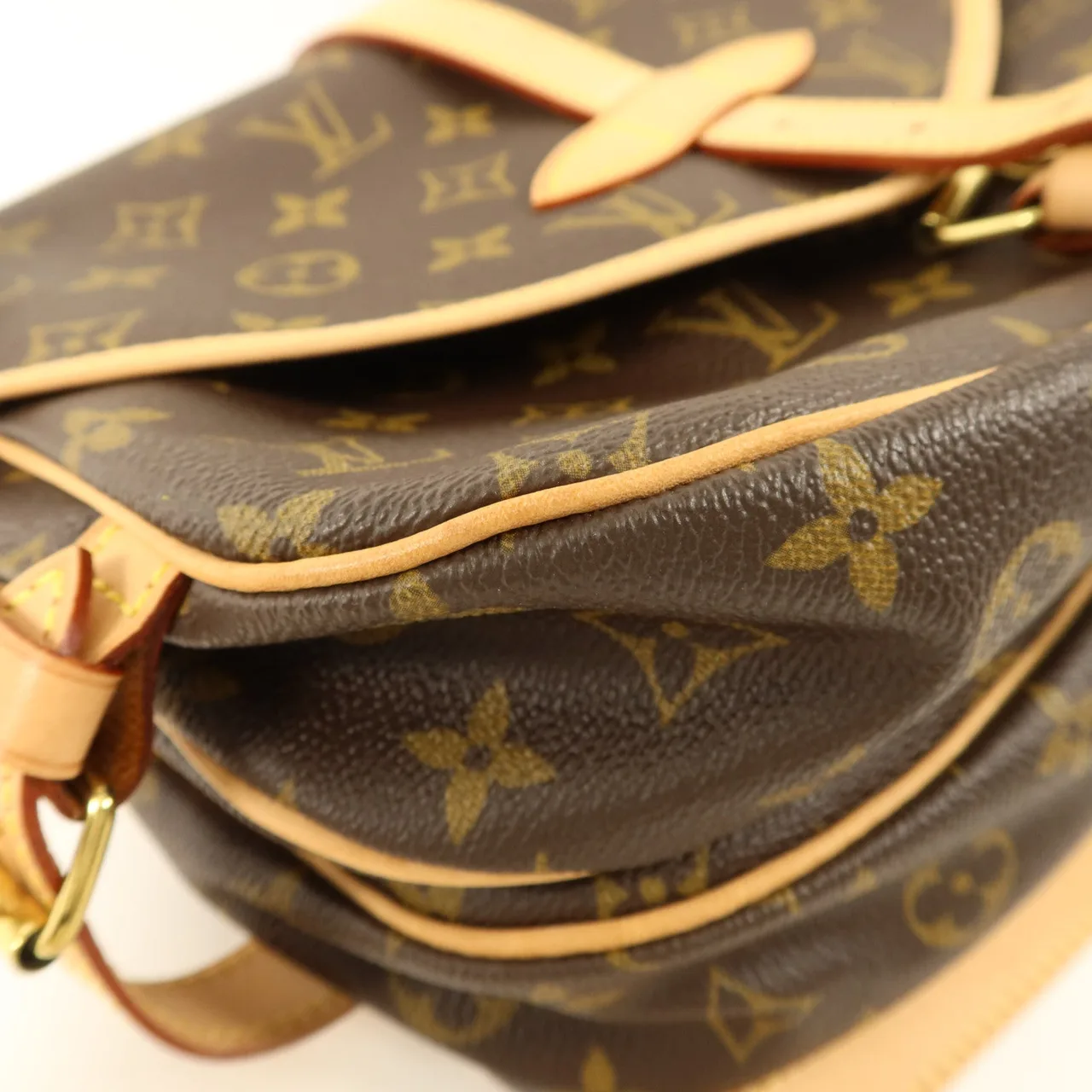 LOUIS VUITTON Saumur M42256 Shoulder Bag Coated Canvas 棕色 Coated Canvas Rank A - Thumbnail 16