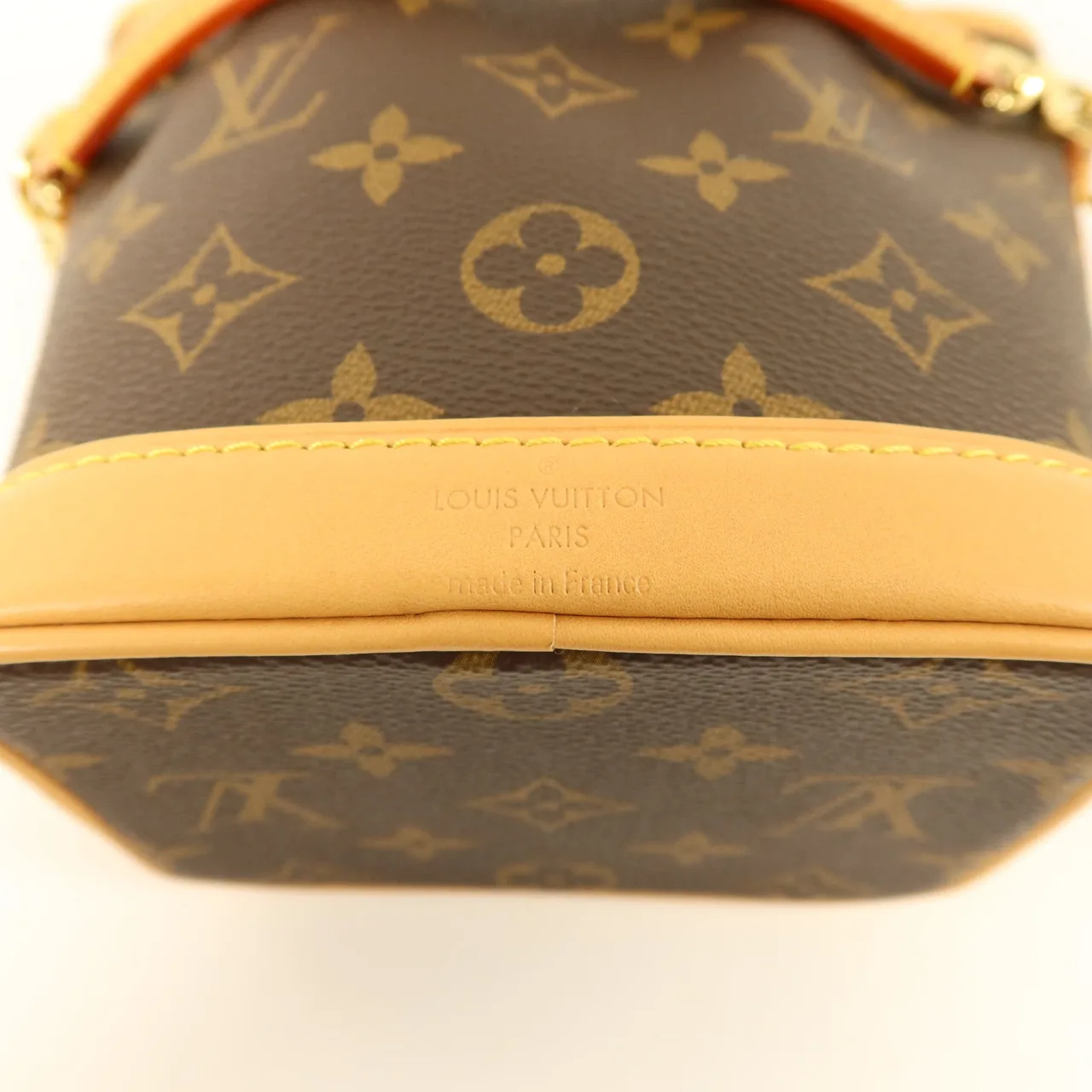 LOUIS VUITTON Nano Noe M81266 兩用包 塗層帆布 棕色 塗層帆布 中古品A - 縮圖 7