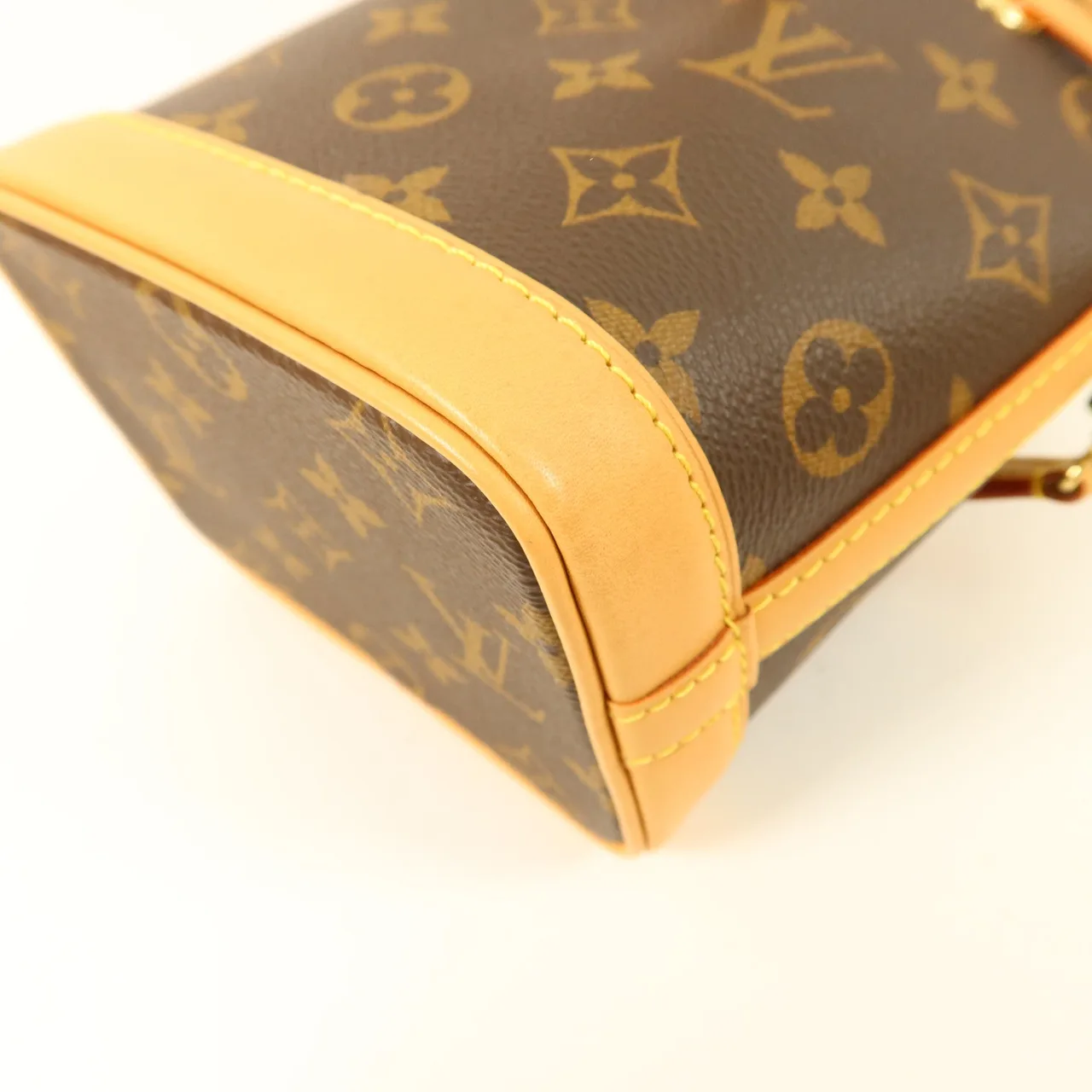 LOUIS VUITTON Nano Noe M81266 兩用包 塗層帆布 棕色 塗層帆布 中古品A - 縮圖 10