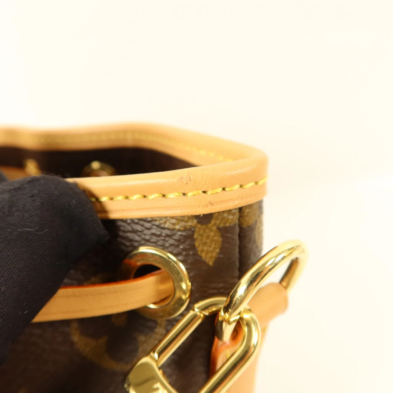 LOUIS VUITTON Nano Noe M81266 兩用包 塗層帆布 棕色 塗層帆布 中古品A - 縮圖 15