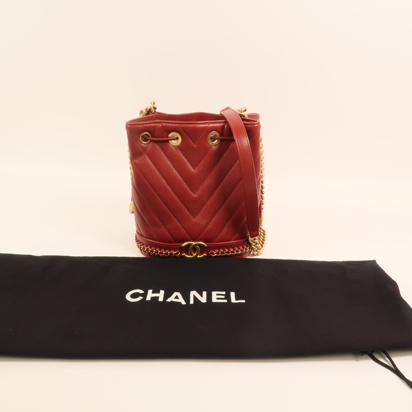 LOUIS VUITTON Bucket Shoulder Bag Calfskin 10