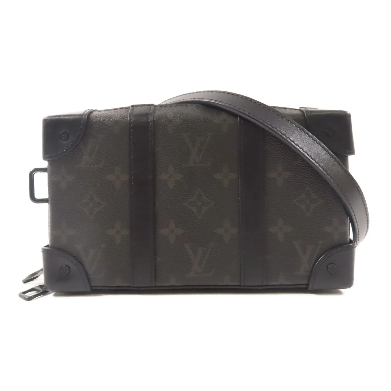 LOUIS VUITTON Soft Trunk M69838 Shoulder Bag Coated Canvas 黑色 / Black