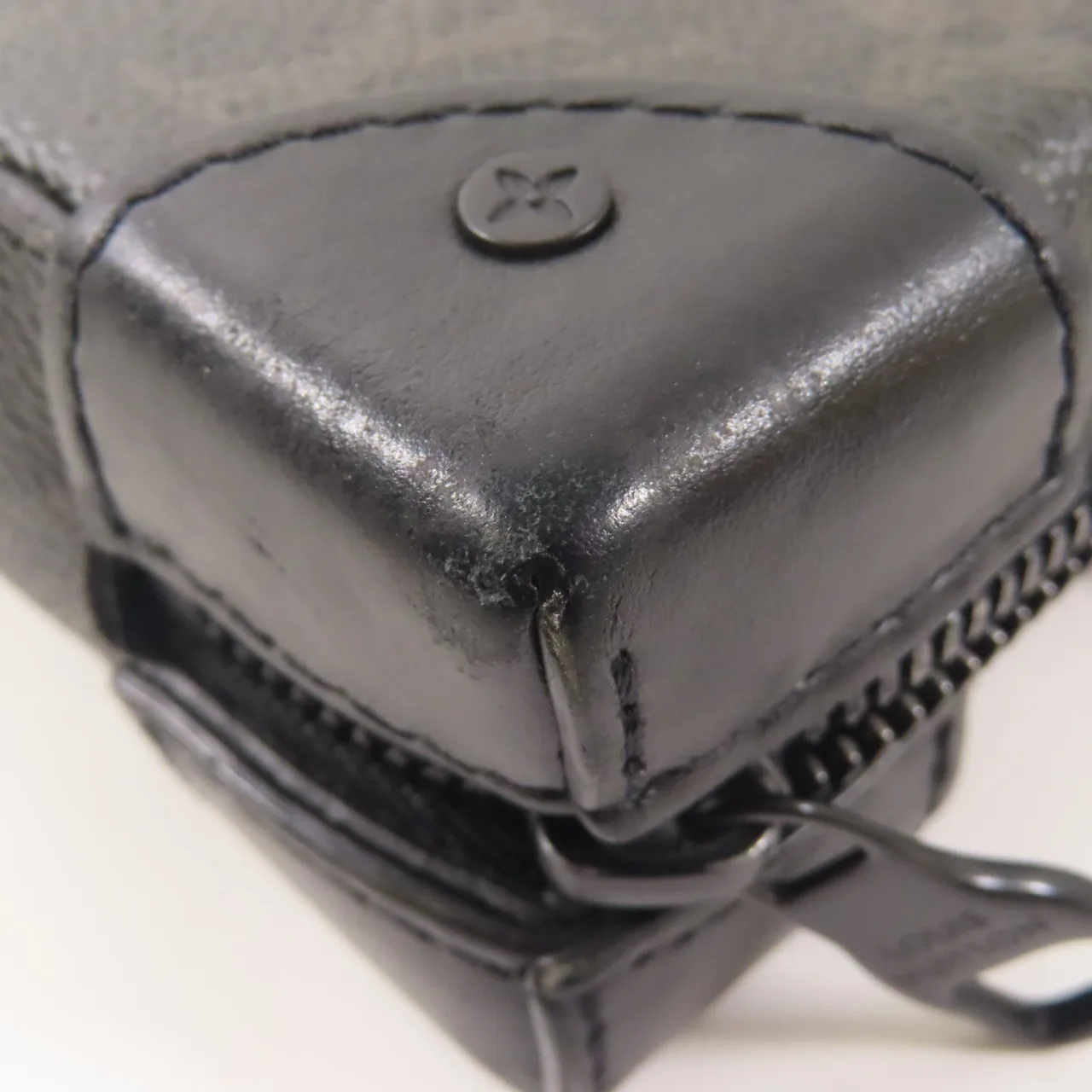 LOUIS VUITTON Soft Trunk M69838 肩背包 塗層帆布 黑色 / Black 塗層帆布 中古品B - 縮圖 10