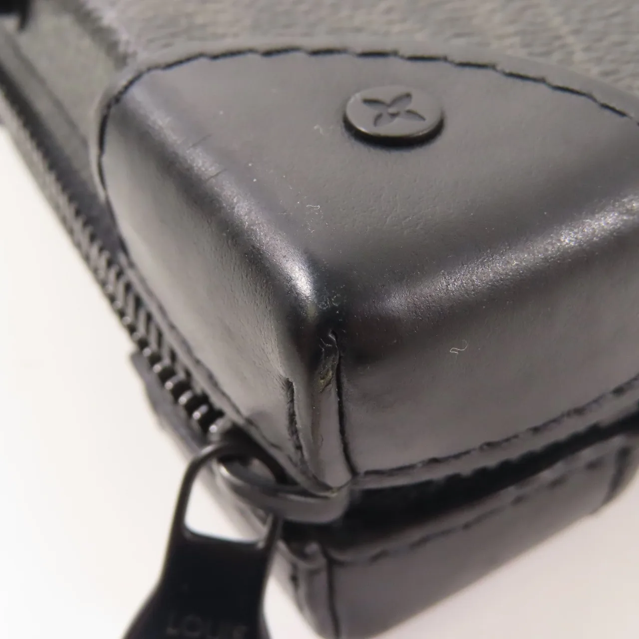 LOUIS VUITTON Soft Trunk M69838 肩背包 塗層帆布 黑色 / Black 塗層帆布 中古品B - 縮圖 13