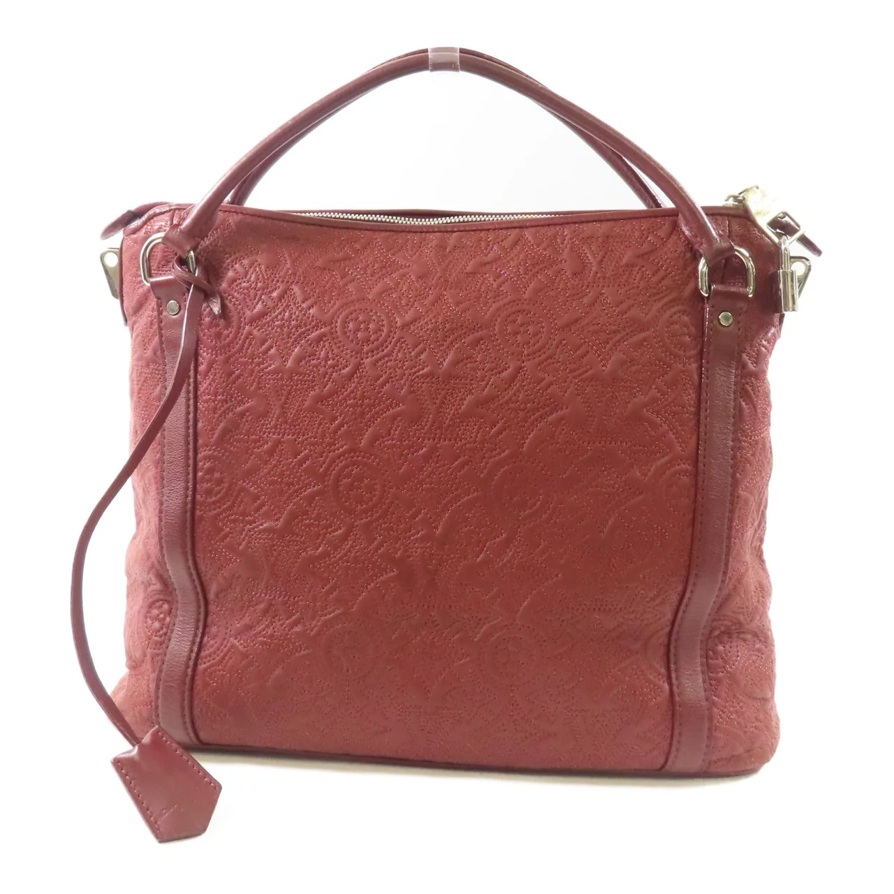 LOUIS VUITTON M97069 Handbag Leather 紅色 / Bordeaux