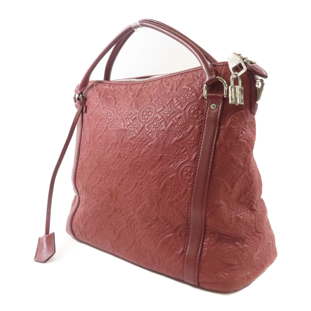 LOUIS VUITTON M97069 手提包 皮革 紅色 / Bordeaux 皮革 中古品B - 縮圖 2