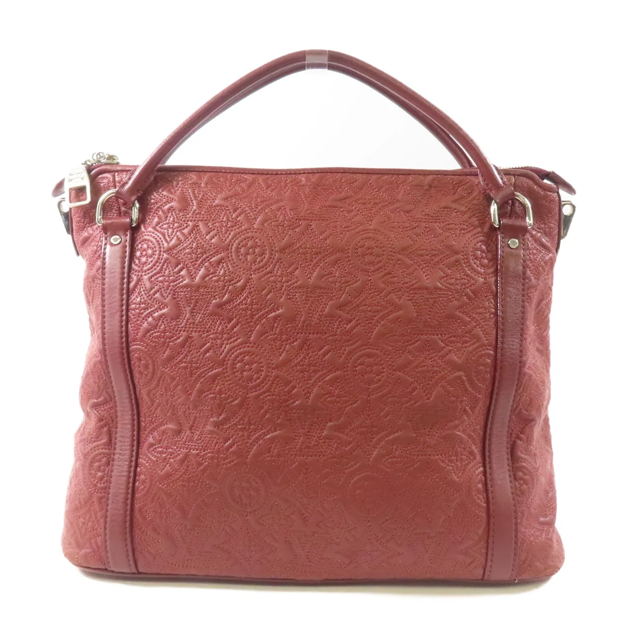 LOUIS VUITTON M97069 手提包 皮革 紅色 / Bordeaux 皮革 中古品B - 縮圖 3