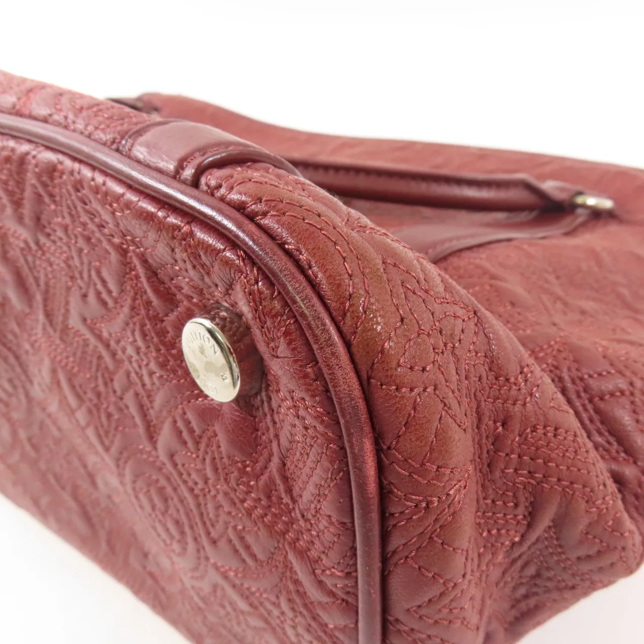 LOUIS VUITTON M97069 手提包 皮革 紅色 / Bordeaux 皮革 中古品B - 縮圖 11