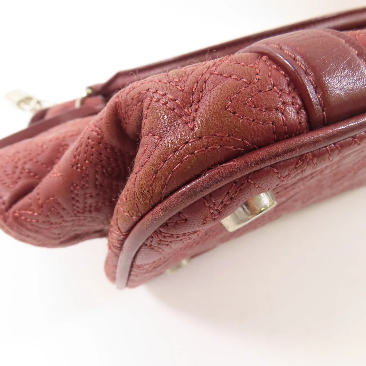 LOUIS VUITTON M97069 手提包 皮革 紅色 / Bordeaux 皮革 中古品B - 縮圖 12
