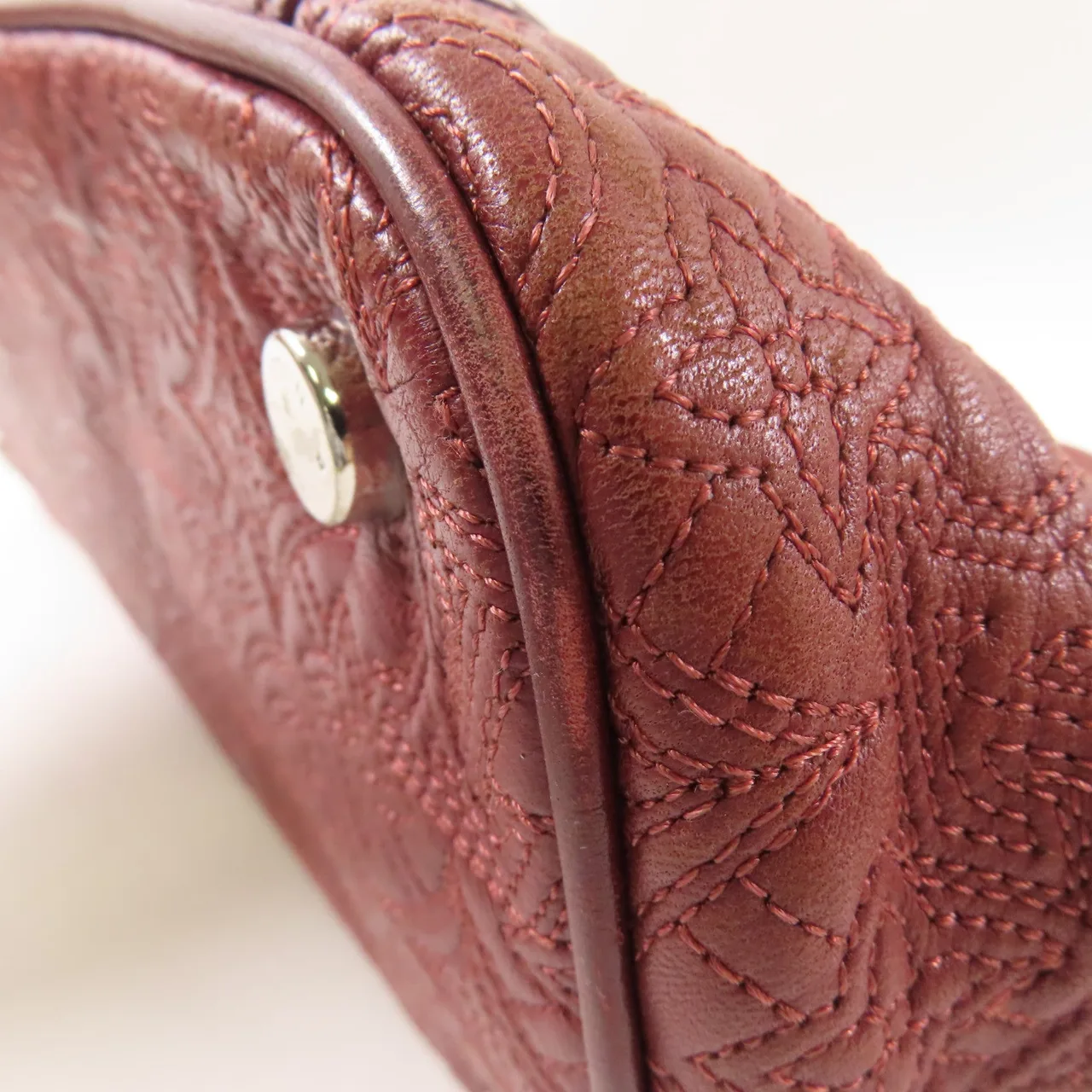 LOUIS VUITTON M97069 手提包 皮革 紅色 / Bordeaux 皮革 中古品B - 縮圖 17