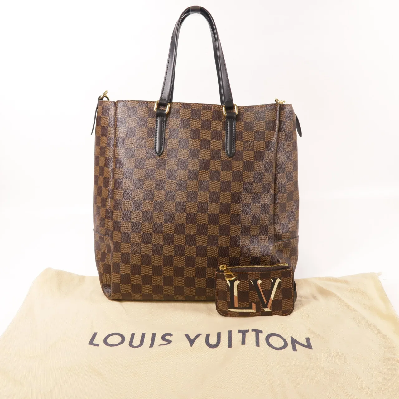 LOUIS VUITTON N60348 兩用包 塗層帆布 棕色 塗層帆布 中古品A - 縮圖 10