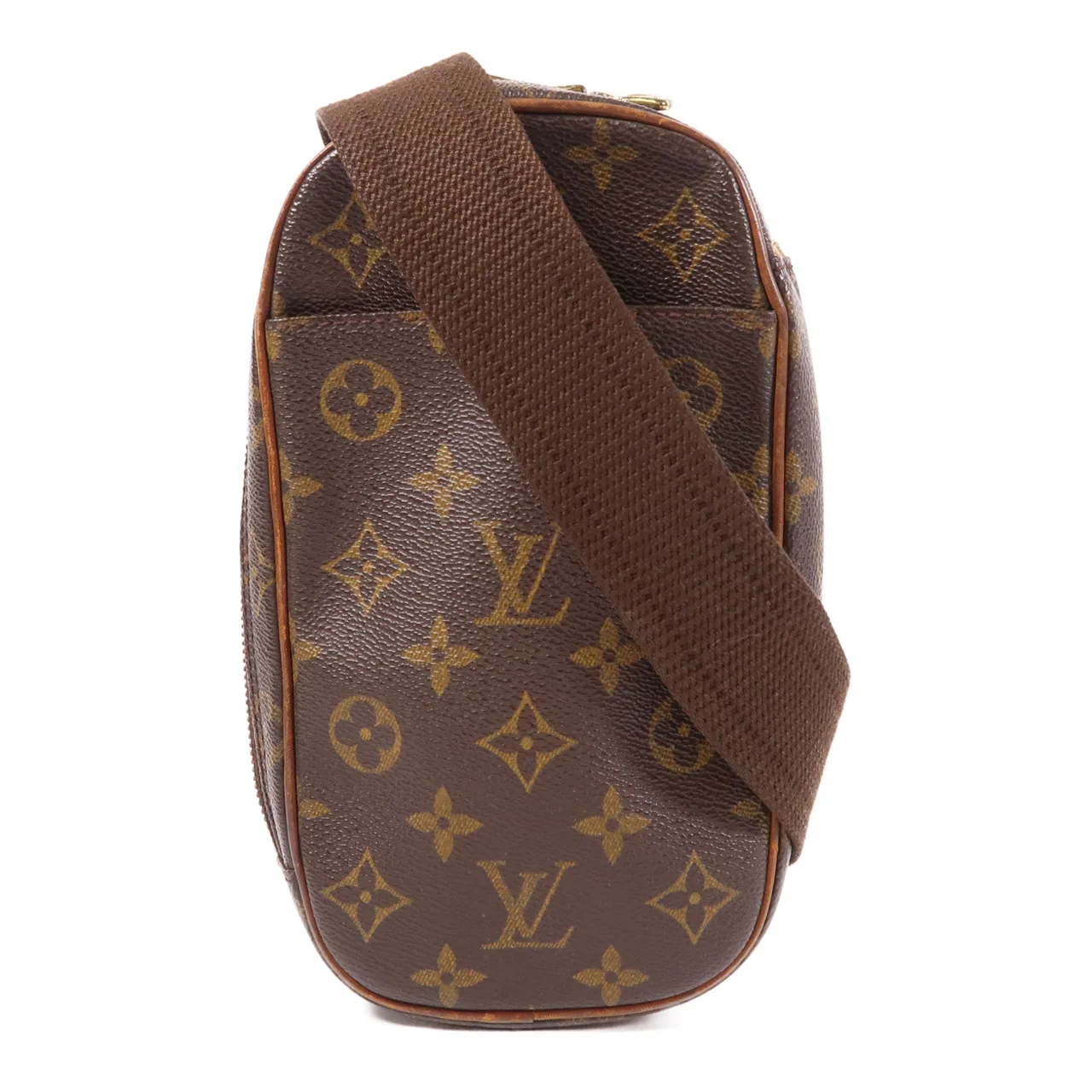 LOUIS VUITTON Pochette Gange M51870 Belt Bag Coated Canvas 棕色 / Brown