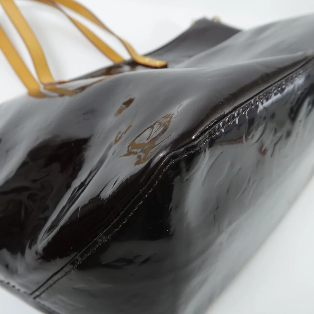 LOUIS VUITTON Bellevue M93589 手提包 皮革 紅色 / Red 皮革 中古品B - 縮圖 9