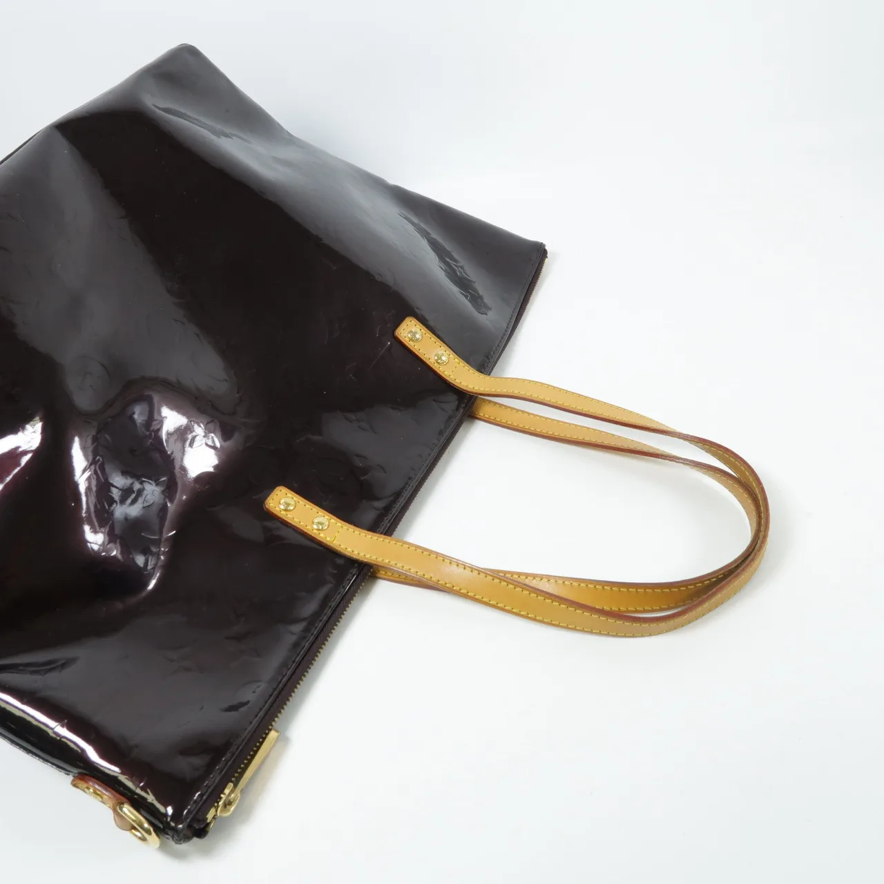 LOUIS VUITTON Bellevue M93589 手提包 皮革 紅色 / Red 皮革 中古品B - 縮圖 11