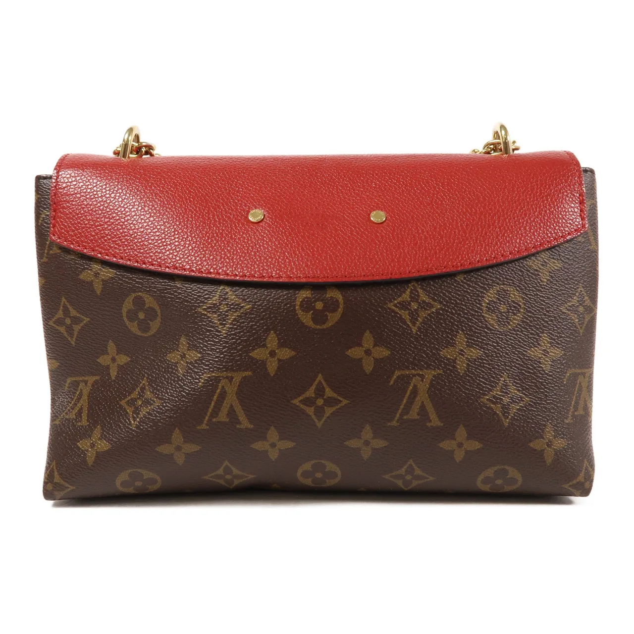 LOUIS VUITTON Saint Placide M43713 肩背包 塗層帆布 棕色 / 紅色 / Red 塗層帆布 中古品B - 縮圖 2