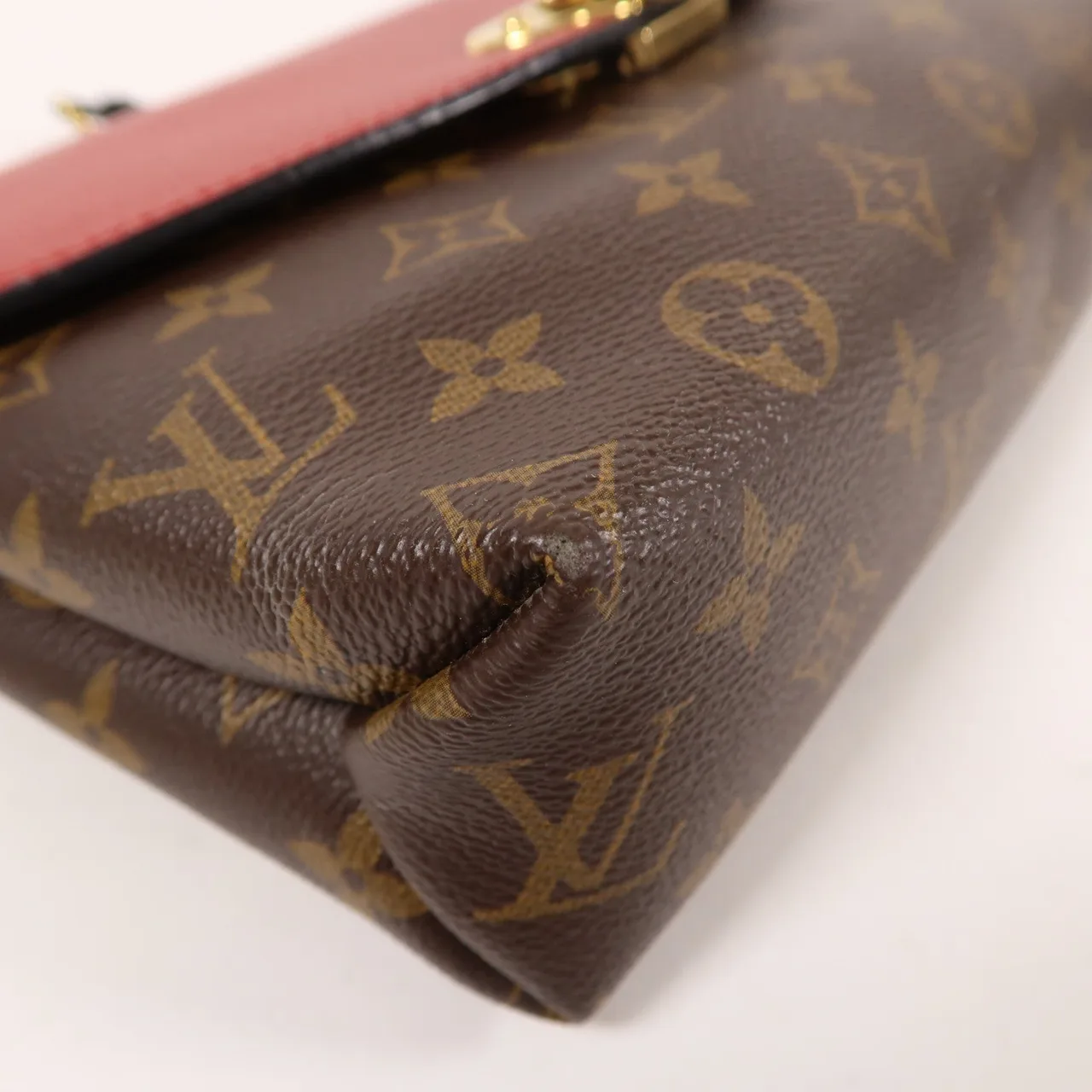 LOUIS VUITTON Saint Placide M43713 肩背包 塗層帆布 棕色 / 紅色 / Red 塗層帆布 中古品B - 縮圖 5