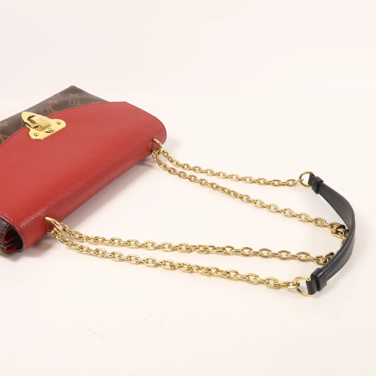 LOUIS VUITTON Saint Placide M43713 肩背包 塗層帆布 棕色 / 紅色 / Red 塗層帆布 中古品B - 縮圖 9