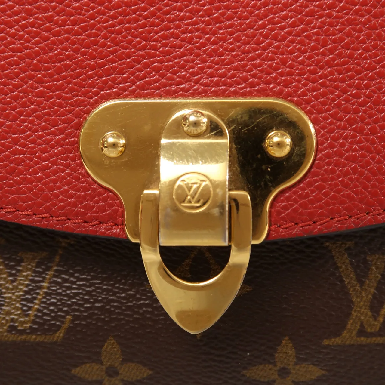 LOUIS VUITTON Saint Placide M43713 肩背包 塗層帆布 棕色 / 紅色 / Red 塗層帆布 中古品B - 縮圖 10