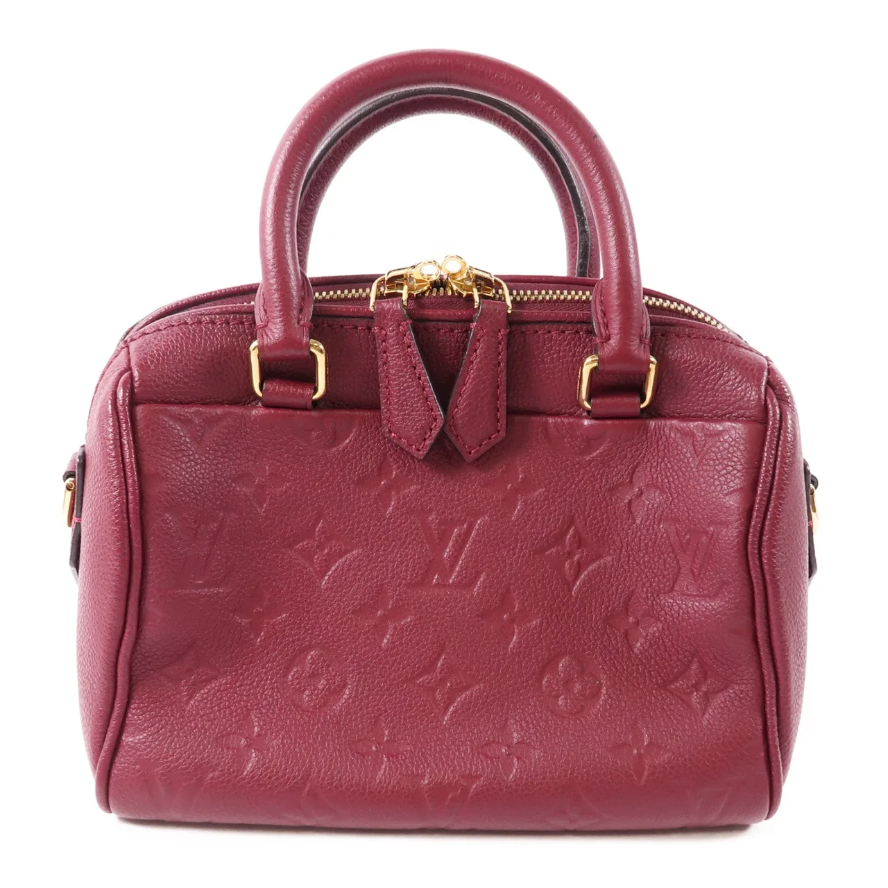 LOUIS VUITTON Speedy M40762 兩用包 牛皮 紅色 / Red 牛皮 中古品A - 縮圖 2