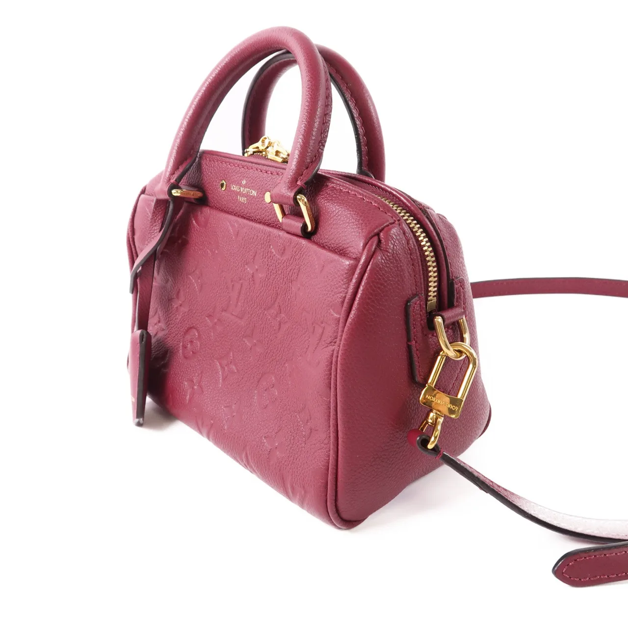 LOUIS VUITTON Speedy M40762 兩用包 牛皮 紅色 / Red 牛皮 中古品A - 縮圖 3