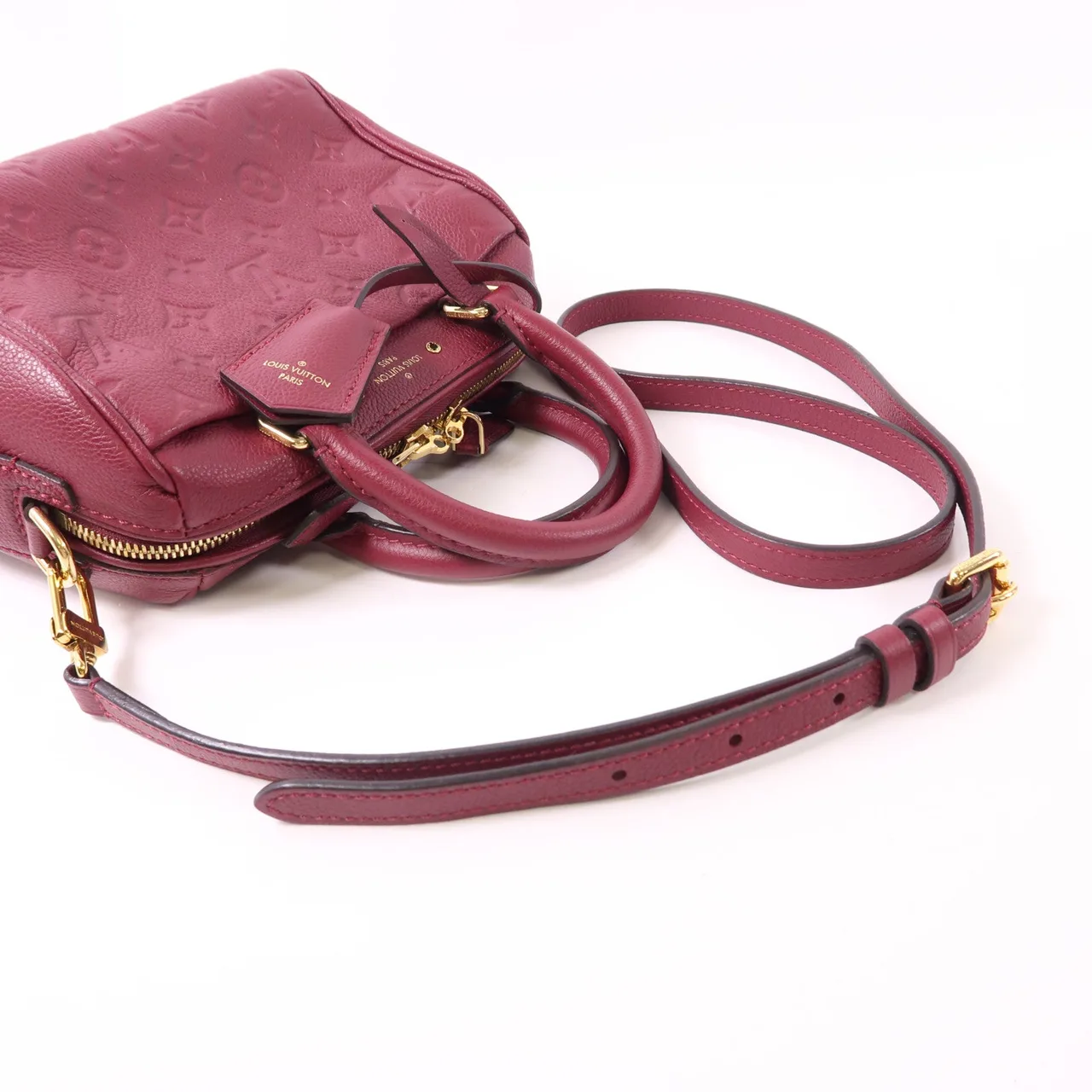 LOUIS VUITTON Speedy M40762 兩用包 牛皮 紅色 / Red 牛皮 中古品A - 縮圖 8