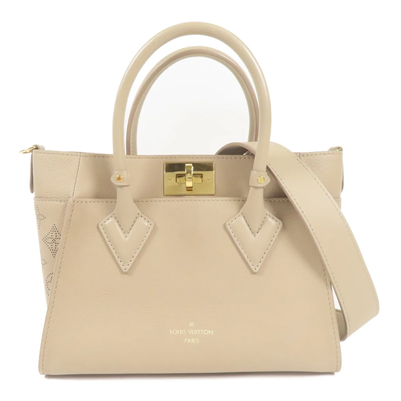 LOUIS VUITTON On My Side M20600 2-Way Bag Calfskin 米色 / Galet Beige
