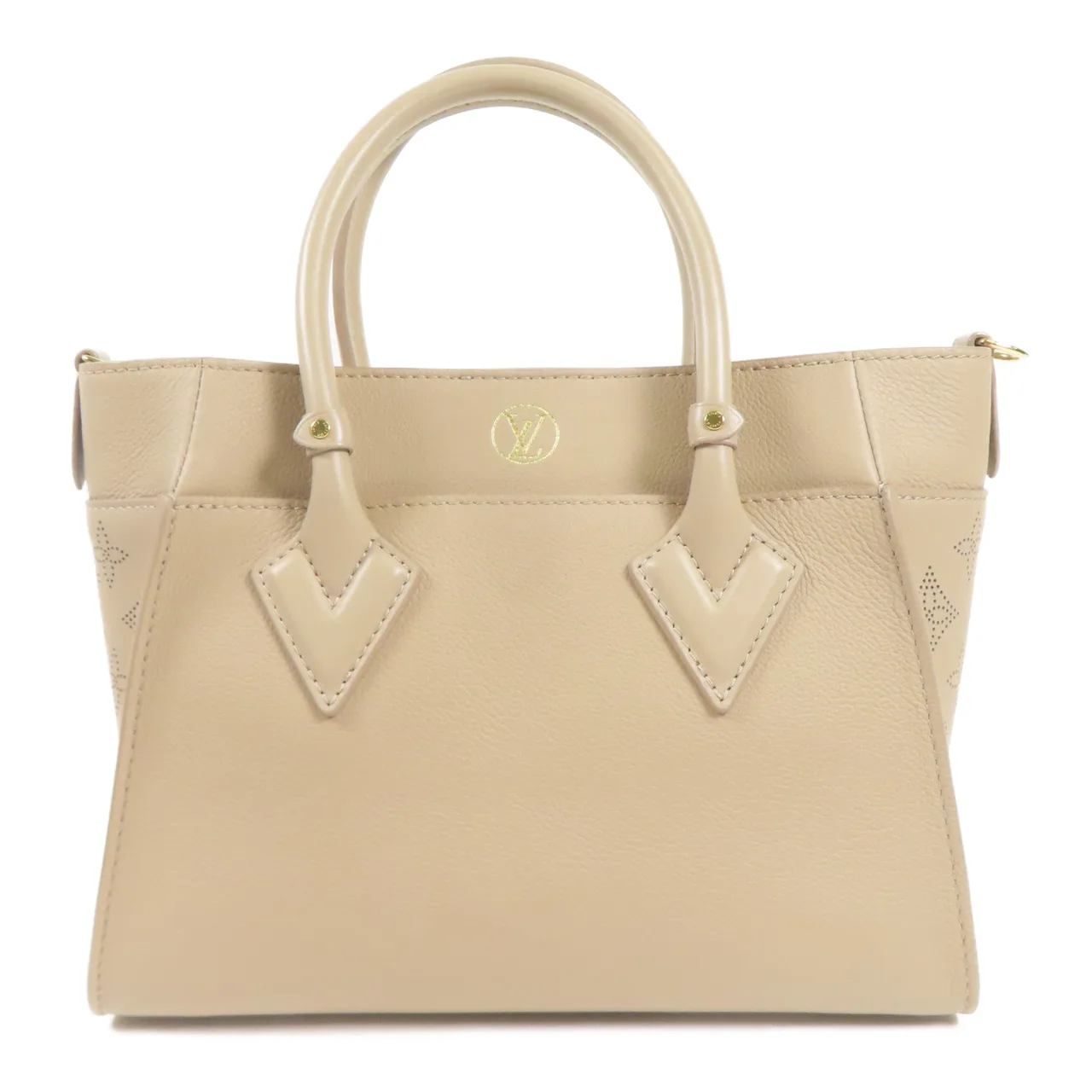 LOUIS VUITTON On My Side M20600 兩用包 牛皮 米色 / Galet Beige 牛皮 中古品A - 縮圖 2