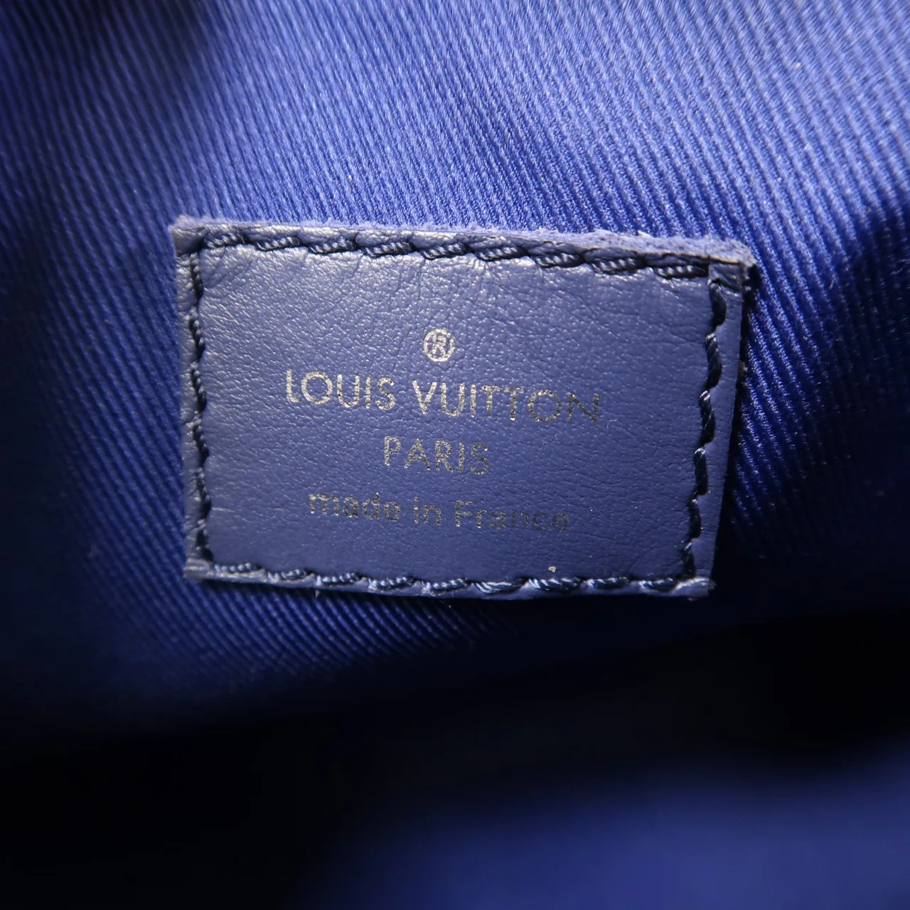 LOUIS VUITTON Keepall M45761 兩用包 塗層帆布 白色 / 藍色 / Blue/White 塗層帆布 中古品B - 縮圖 6