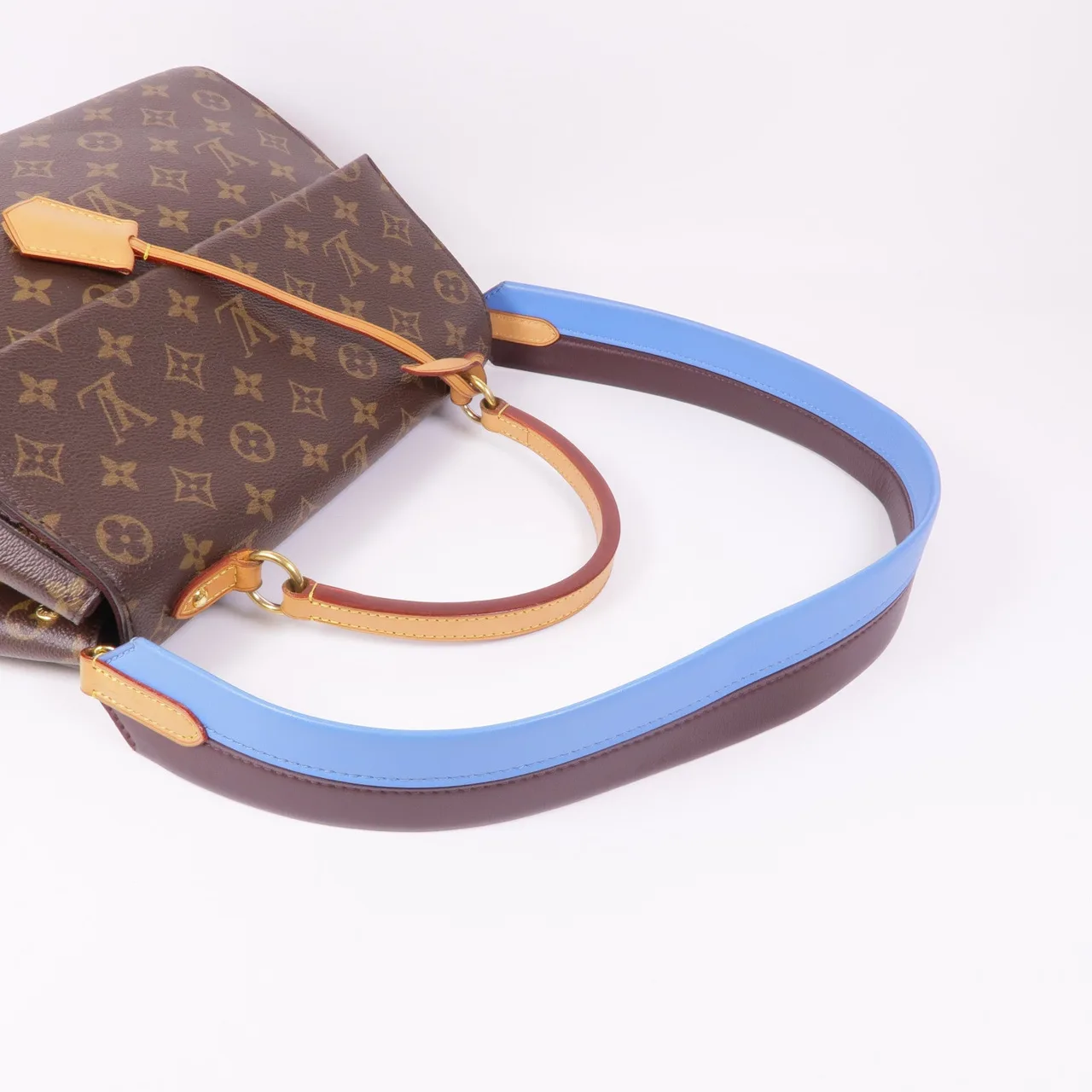 LOUIS VUITTON Cluny M42735 兩用包 塗層帆布 棕色 / 藍色 塗層帆布 中古品A - 縮圖 5