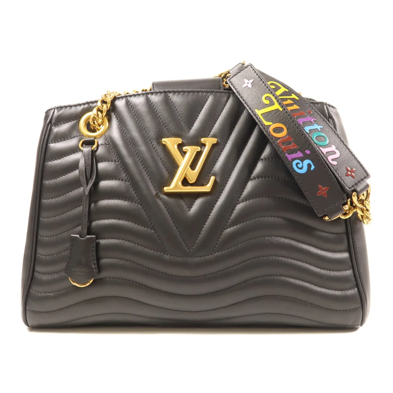 LOUIS VUITTON New Wave M51496 肩背包 牛皮 棕色 / Black
