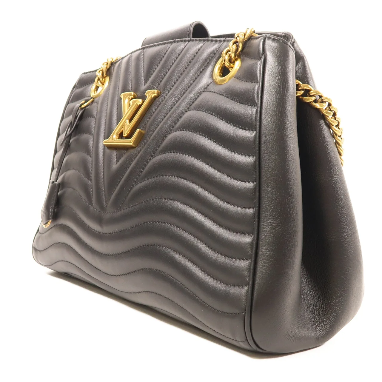 LOUIS VUITTON New Wave M51496 肩背包 牛皮 棕色 / Black 牛皮 中古品A - 縮圖 3