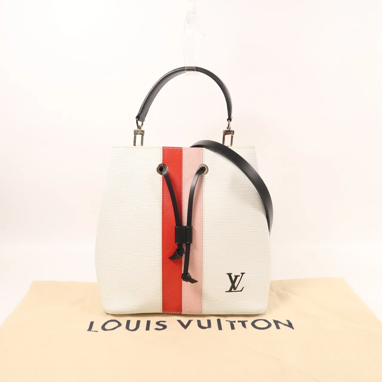 LOUIS VUITTON NeoNoe M52163 兩用包 皮革 白色 / White 皮革 中古品A - 縮圖 9