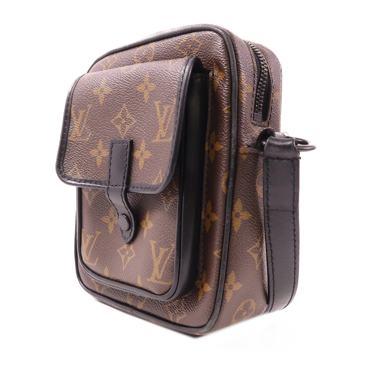 LOUIS VUITTON Christopher M69404 肩背包 塗層帆布 棕色 / 黑色 塗層帆布 中古品B - 縮圖 3