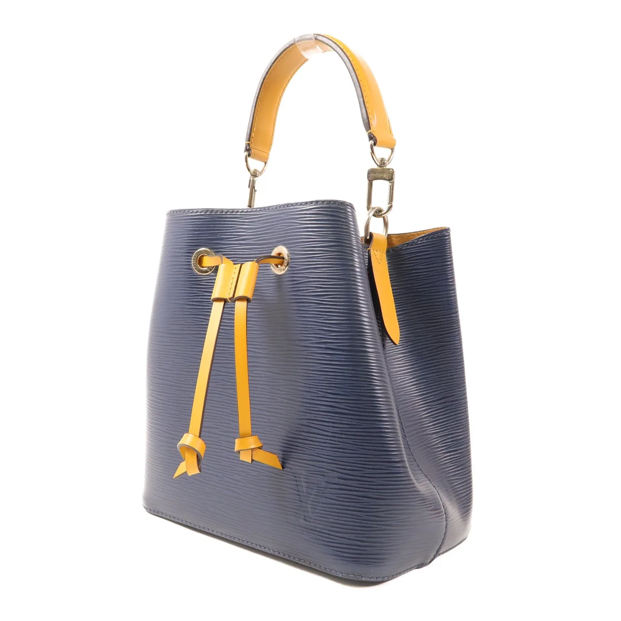 LOUIS VUITTON NeoNoe M53610 兩用包 牛皮 海軍藍 / 黃色 / Blue 牛皮 中古品B - 縮圖 3