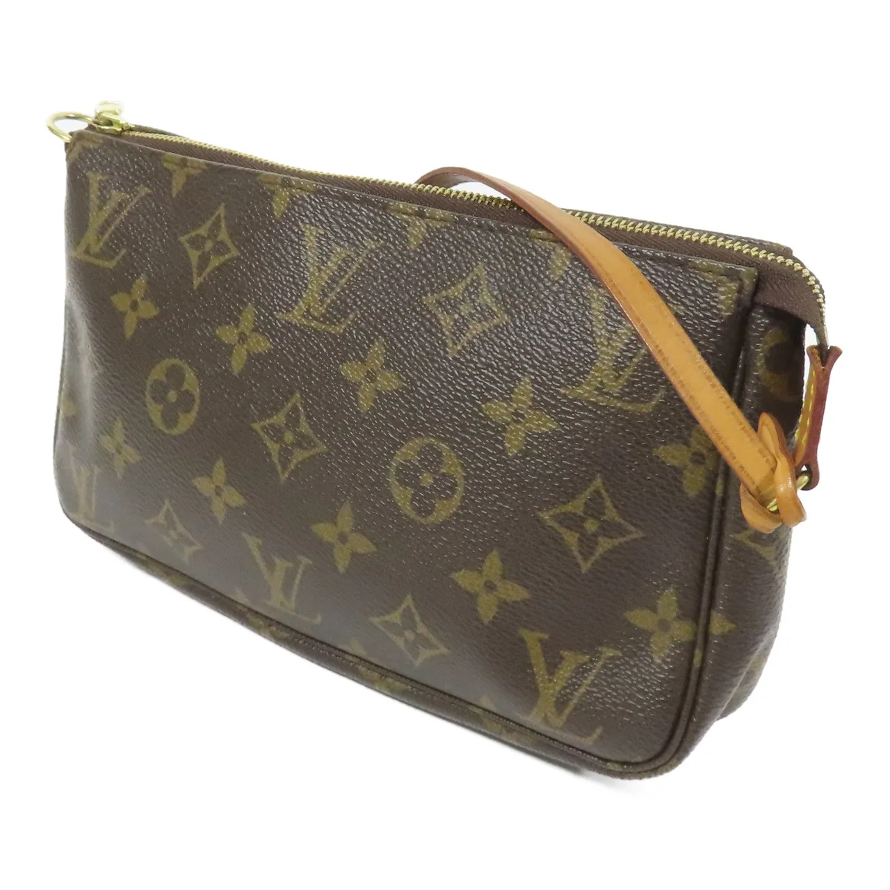 LOUIS VUITTON Pochette Accessoires M51980 化妝箱包 塗層帆布 棕色 塗層帆布 中古品B - 縮圖 3