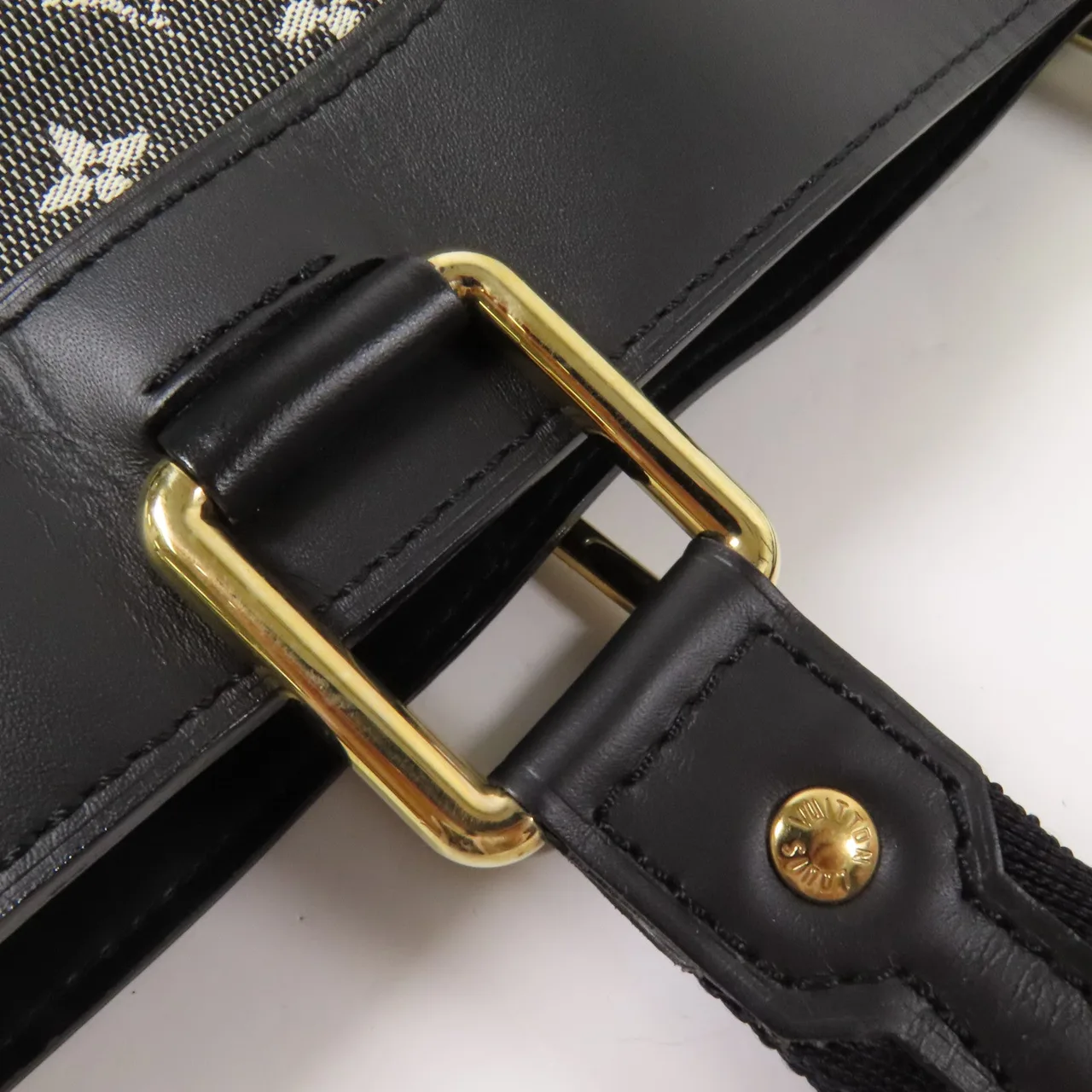 LOUIS VUITTON M92609 手提包 帆布 黑色 / Black/White 帆布 中古品A - 縮圖 7