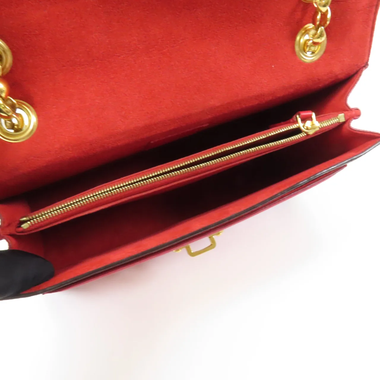 LOUIS VUITTON Victoire M41731 肩背包 塗層帆布 棕色 / 紅色 / Red 塗層帆布 中古品A - 縮圖 5