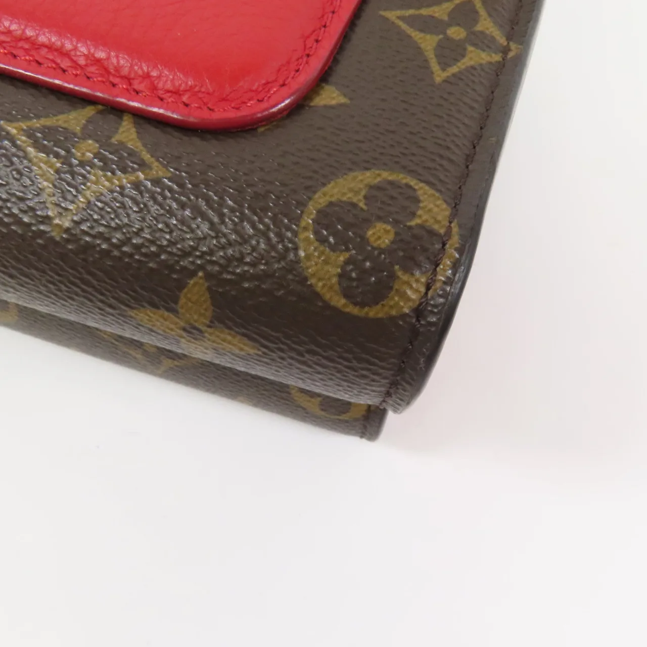 LOUIS VUITTON Victoire M41731 肩背包 塗層帆布 棕色 / 紅色 / Red 塗層帆布 中古品A - 縮圖 14