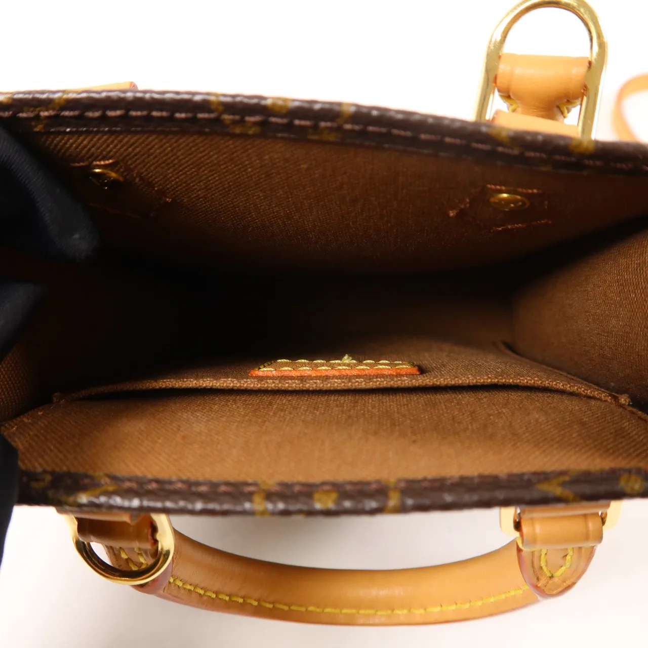 LOUIS VUITTON Petit Sac Plat M69442 兩用包 塗層帆布 棕色 塗層帆布 中古品A - 縮圖 5