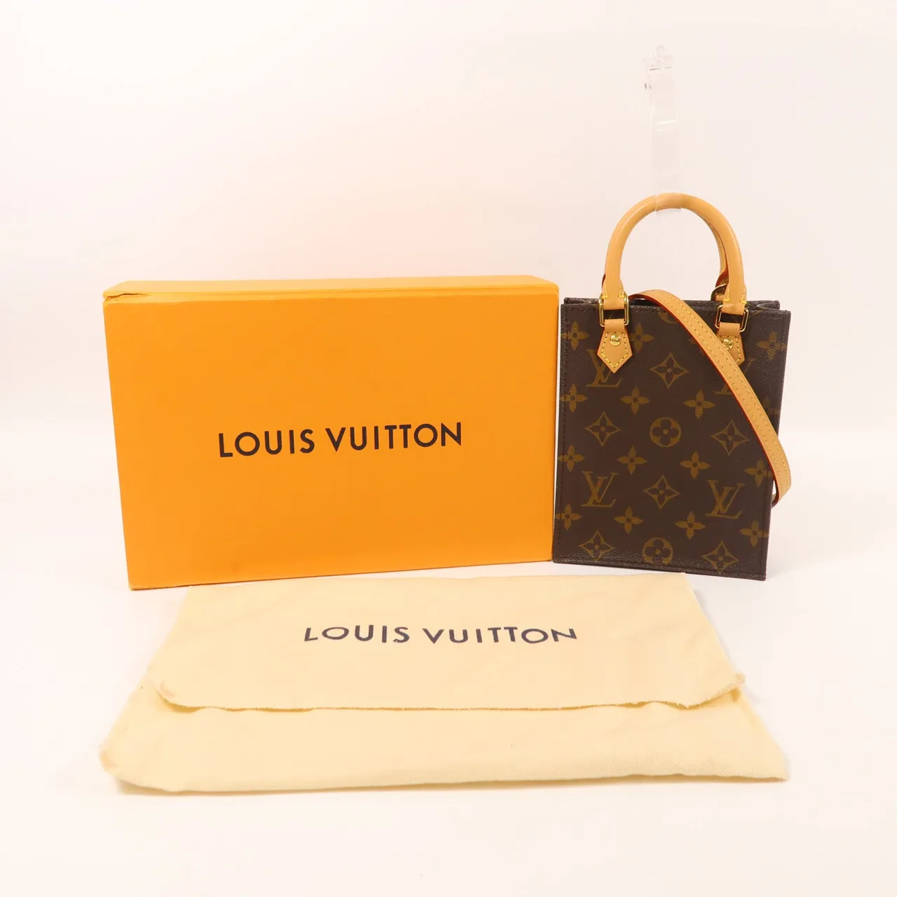 LOUIS VUITTON Petit Sac Plat M69442 兩用包 塗層帆布 棕色 塗層帆布 中古品A - 縮圖 9